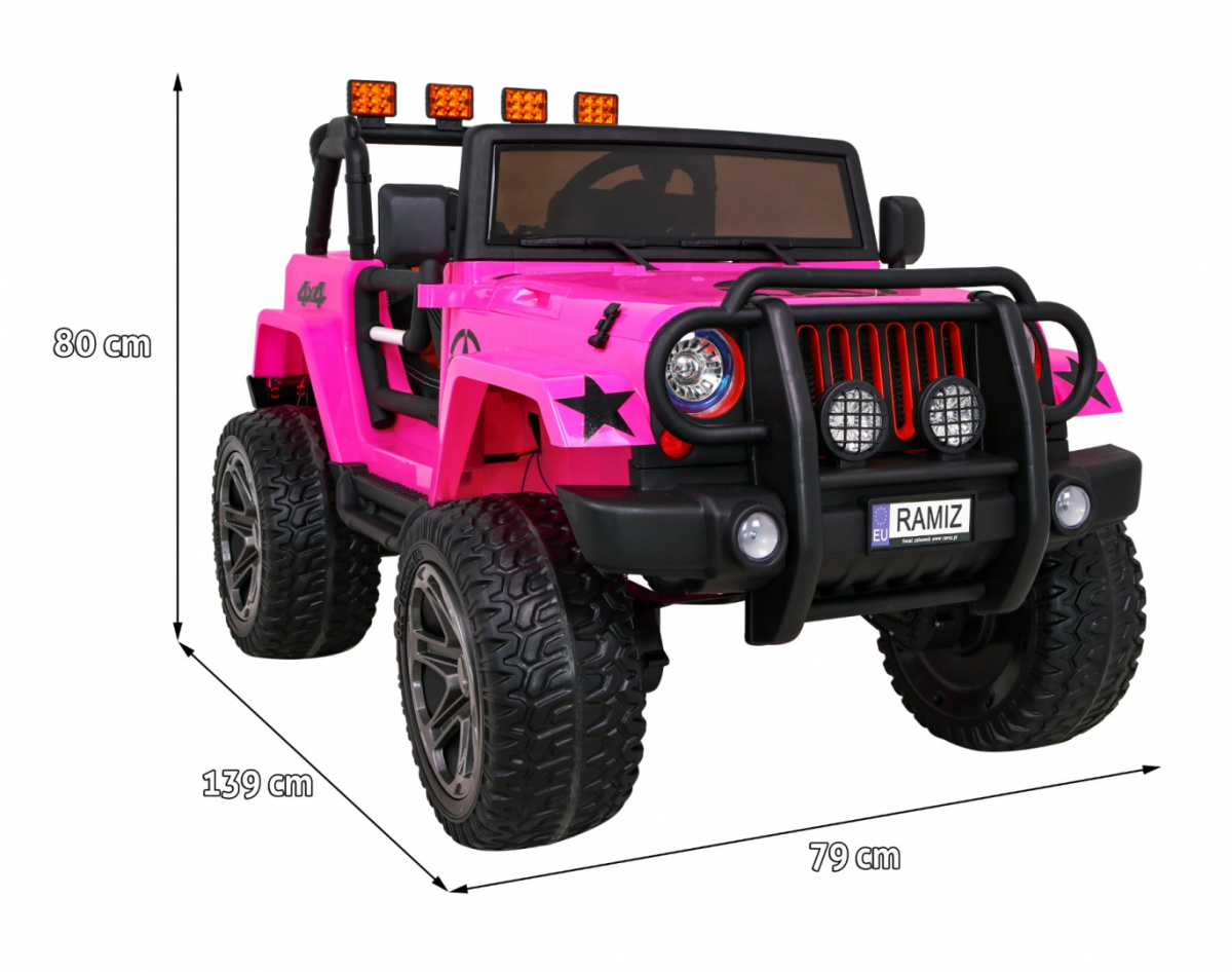 Jeep Monster 4x4 - RÓŻOWY - obrazek 2