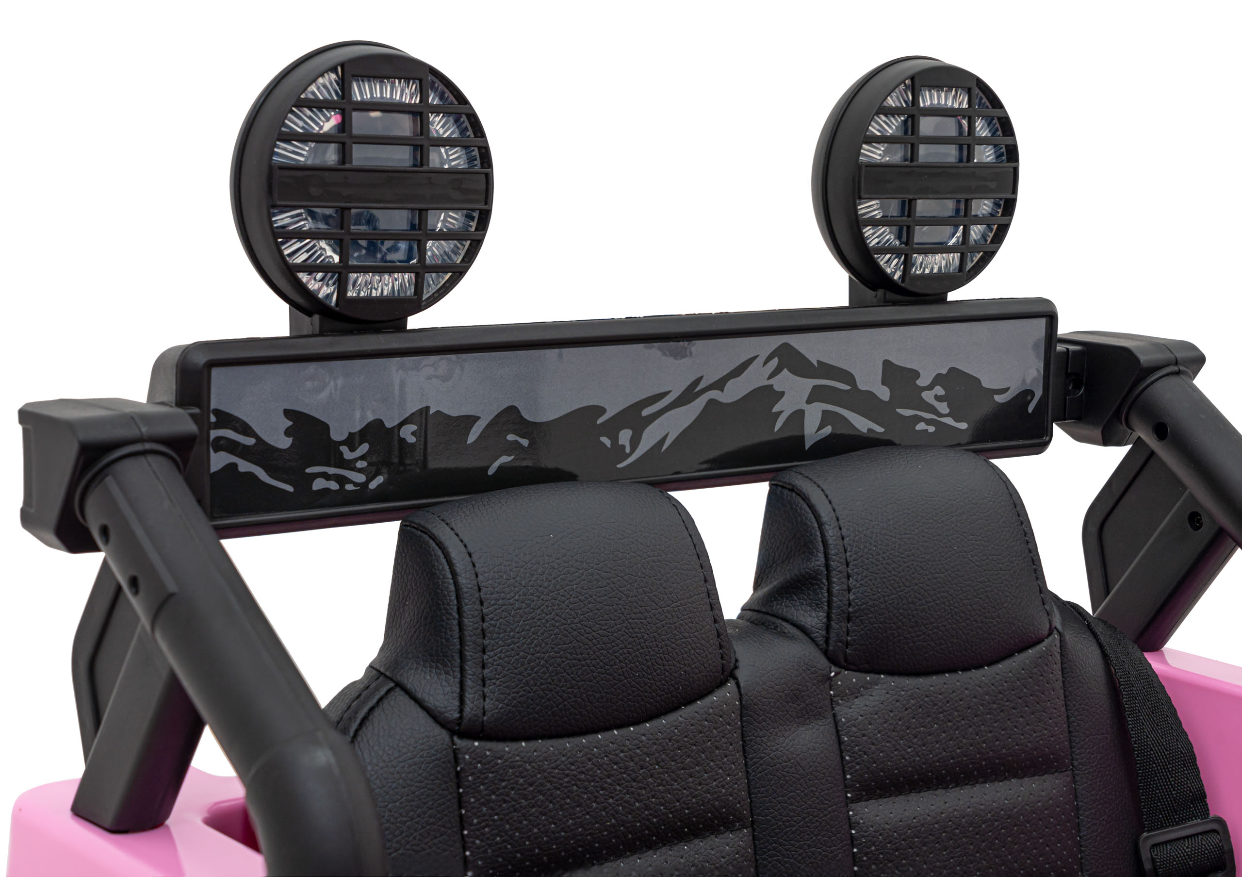 Akumulatorowy samochód terenowy Toyota FJ Cruiser 4x4 dla dzieci - jednoosobowy pojazd do zabawy na świeżym powietrzu RÓŻOWA - obrazek 10