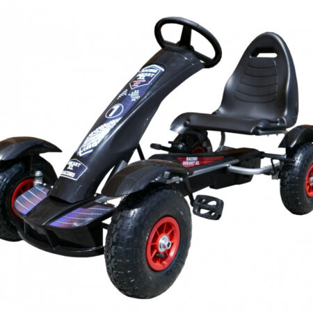 Gokart wyścigowy XL na pedały Czarny