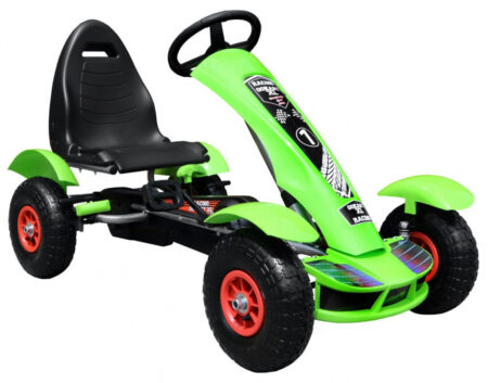 Gokart wyścigowy XL na pedały Zielony - obrazek 7
