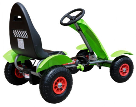 Gokart wyścigowy XL na pedały Zielony - obrazek 3