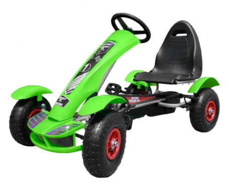 Gokart wyścigowy XL na pedały Zielony - obrazek 4