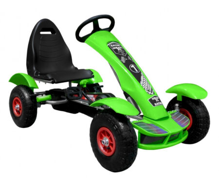 Gokart wyścigowy XL na pedały Zielony - obrazek 5