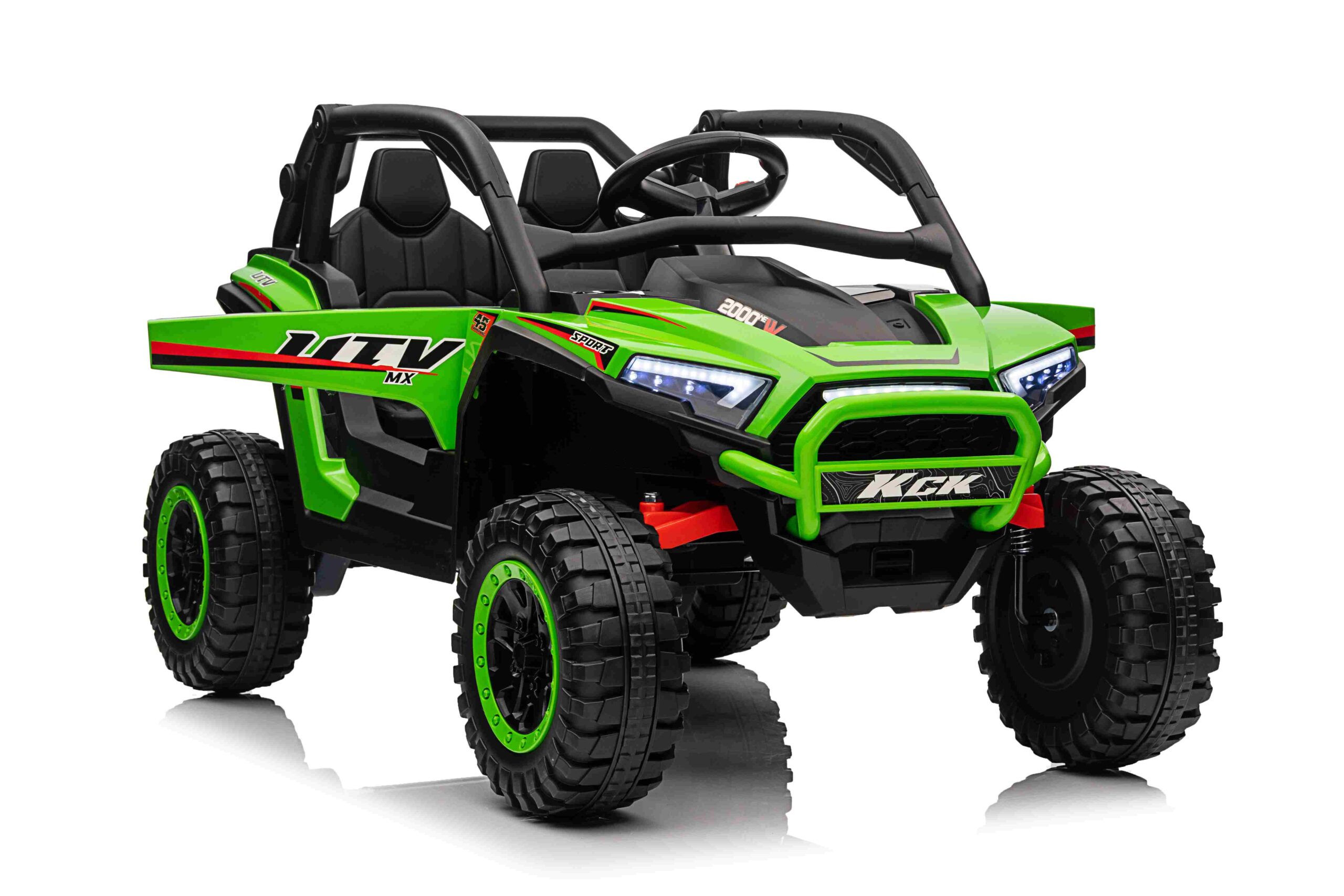 Buggy 4x4 KCK Zielony z Pilotem - Dziecięcy Pojazd Akumulatorowy z MP3, LED i Amortyzatorami, do 50 kg - obrazek 3