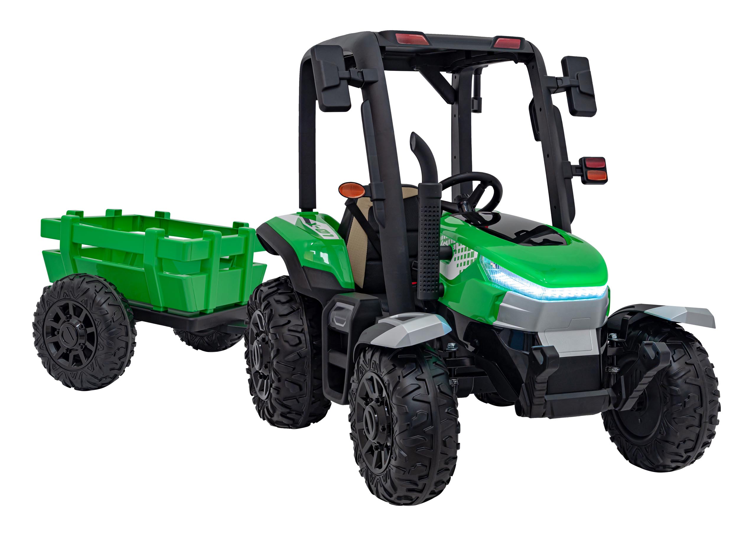 Traktor BLAST Z Przyczepką Zielony - obrazek 11