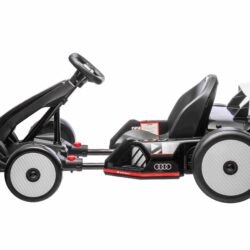 Gokart Audi z Funkcją Driftu Biały bok lewy