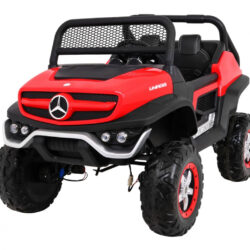 Mercedes Benz Unimog Czerwony Dwuosobowy na akumulator dla dzieci