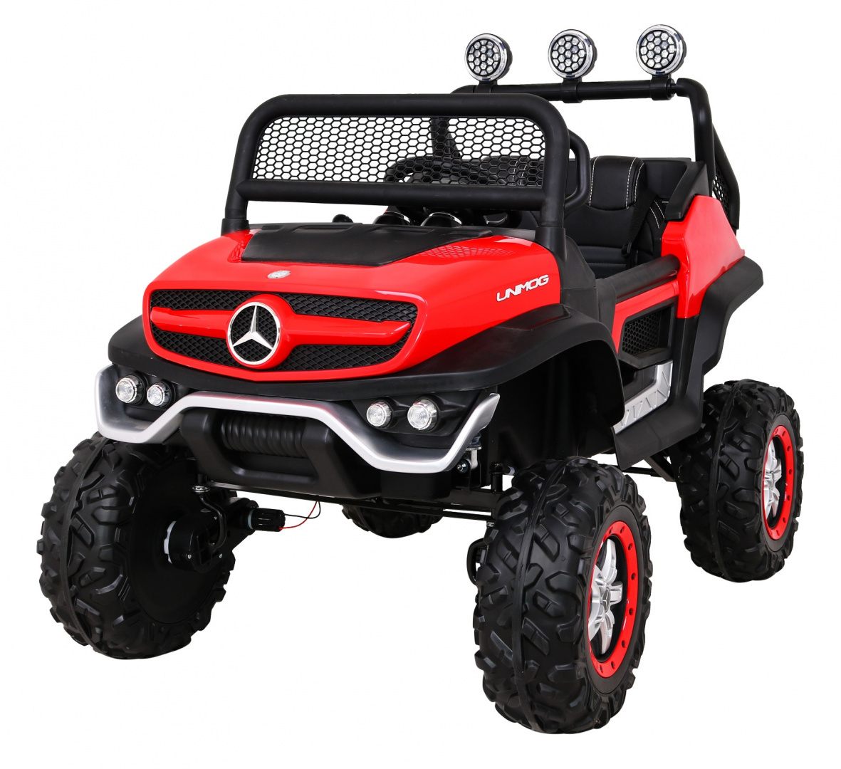 Mercedes Benz Unimog M Czerwony na akumulator dla dzieci