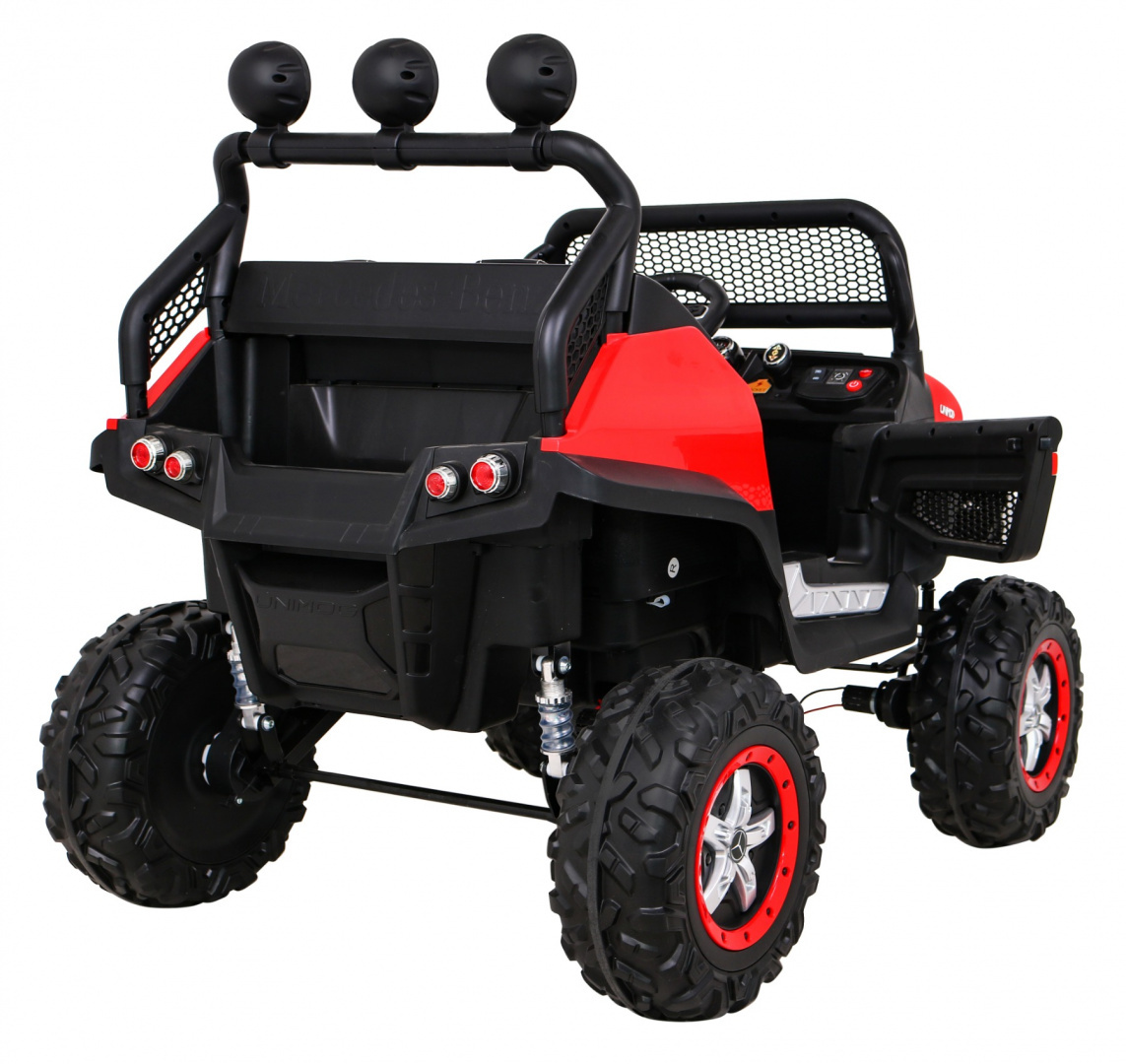 Mercedes Benz Unimog M Czerwony na akumulator dla dzieci - obrazek 9
