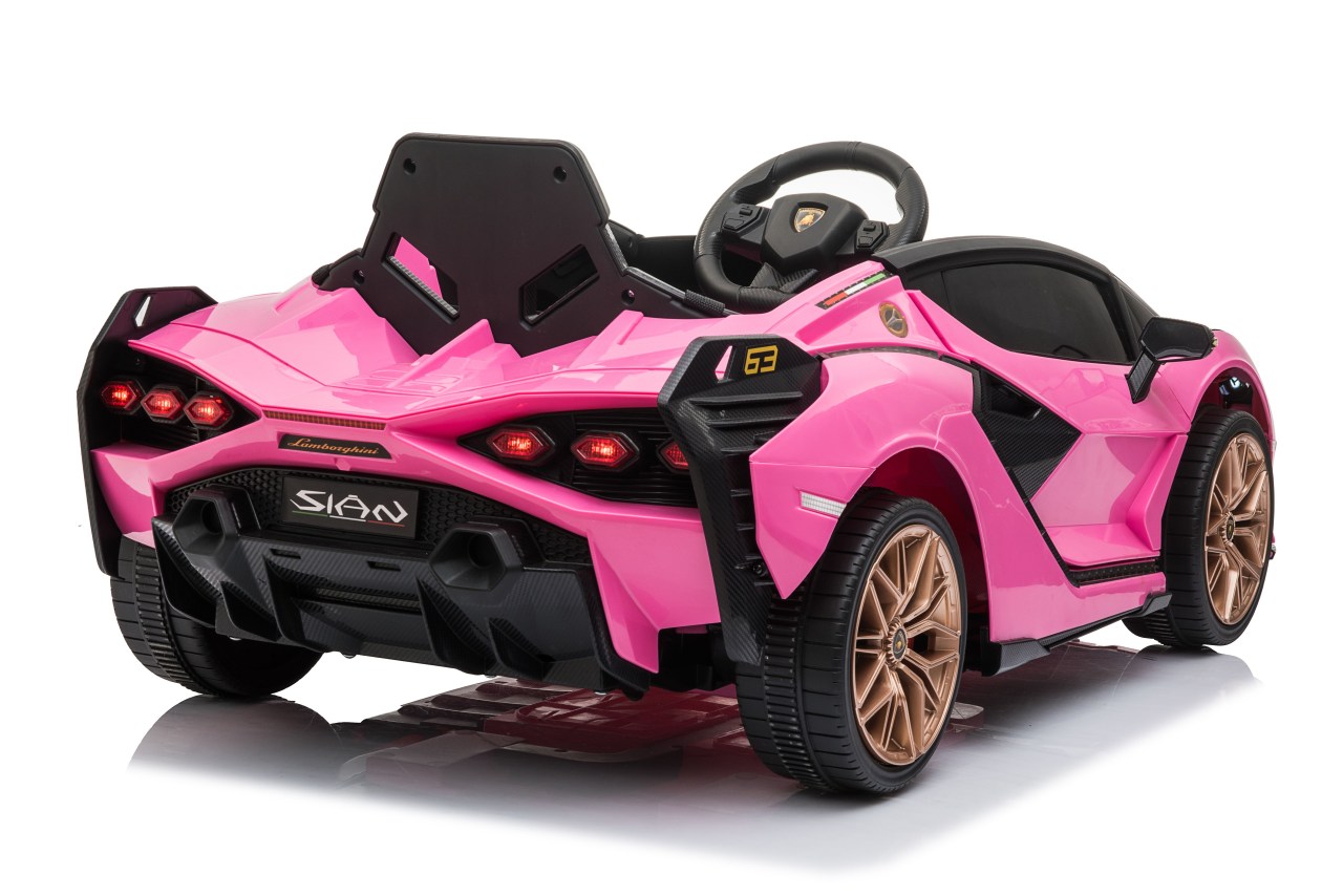 Lamborghini SIAN M Różowy samochód na akumulator dla dzieci - obrazek 5
