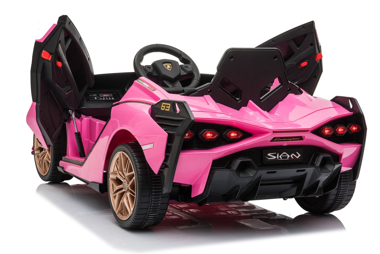 Lamborghini SIAN M Różowy samochód na akumulator dla dzieci - obrazek 3