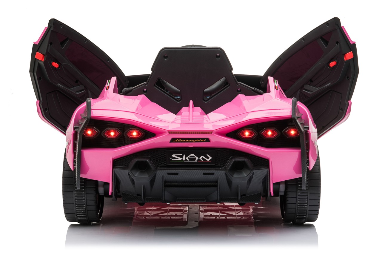 Lamborghini SIAN M Różowy samochód na akumulator dla dzieci - obrazek 4