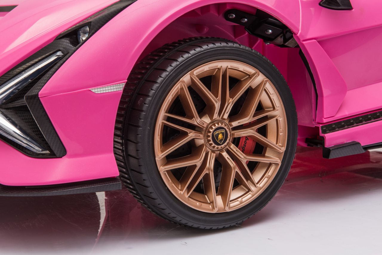 Lamborghini SIAN M Różowy samochód na akumulator dla dzieci - obrazek 9