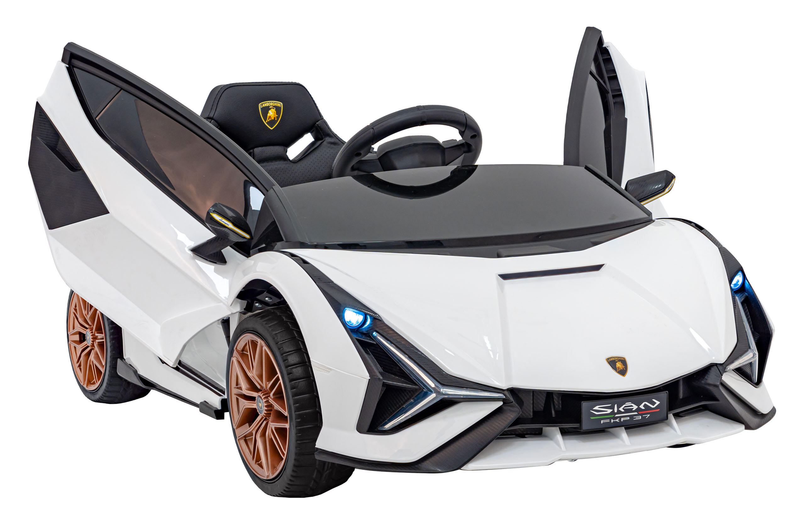Lamborghini SIAN M Biały samochód na akumulator dla dzieci - obrazek 8