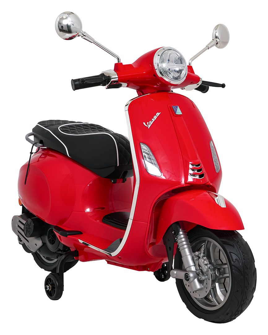 Skuter Piaggio Vespa ROMA Czerwony na akumulator dla dzieci - obrazek 9