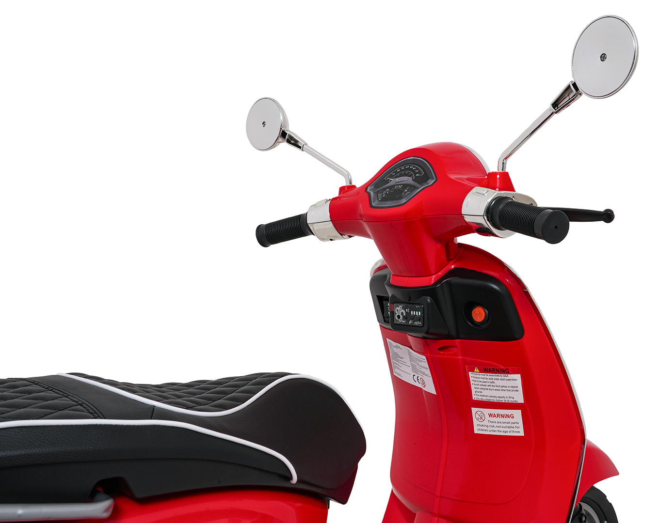 Skuter Piaggio Vespa ROMA Czerwony na akumulator dla dzieci - obrazek 10