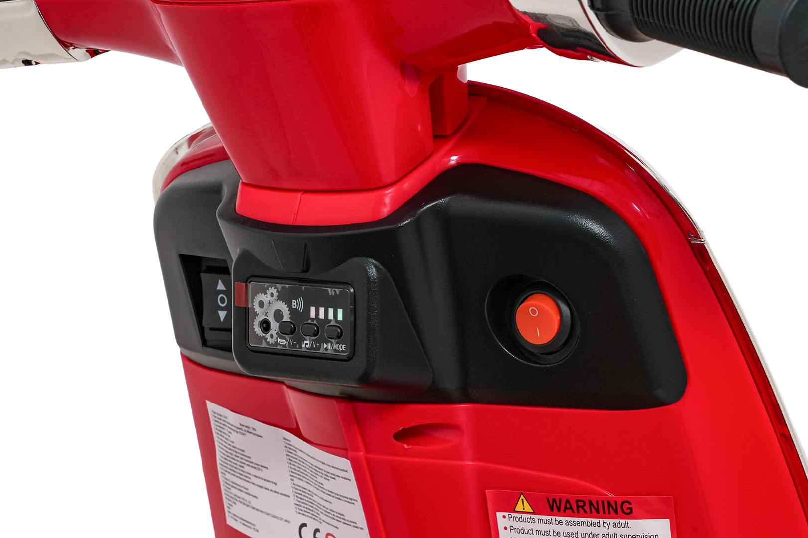 Skuter Piaggio Vespa ROMA Czerwony na akumulator dla dzieci - obrazek 11